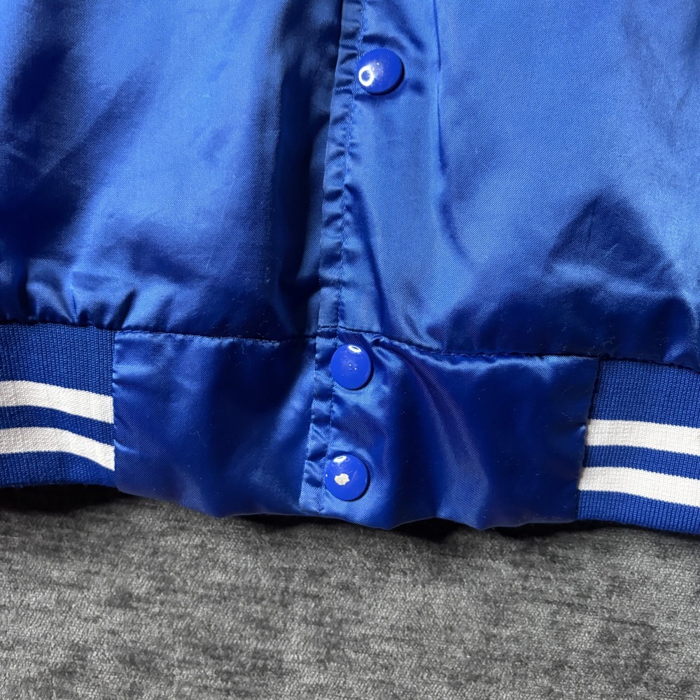 Vintage Florida Karting Association Cardinal Blue Satin Bomber Jacket Mens M - Picture 5 of 9